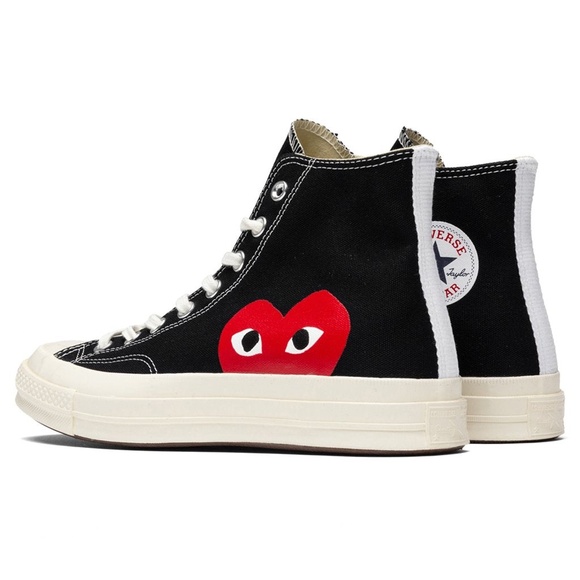CdG PLAY x Converse Unisex Chuck Taylor All Star Peek-A-Boo High-Top Sneakers - Picture 4 of 5